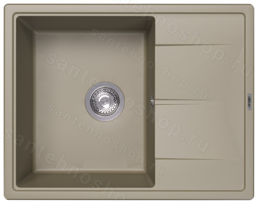 Кухонная мойка Abber Quarz AQ2903S 65x51 из кварцевого композита, песочный