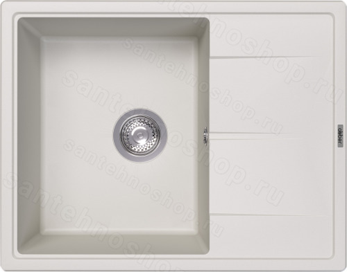 Кухонная мойка Abber Quarz AQ2903W 65x51 из кварцевого композита, белый