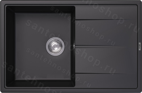 Кухонная мойка Abber Quarz AQ2904B 78x51 из кварцевого композита, черный