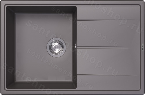 Кухонная мойка Abber Quarz AQ2904G 78x51 из кварцевого композита, серый