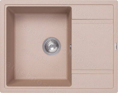 Кухонная мойка Florentina Липси 20.125.C0650.107 65x51 из кварцевого композита, песочный
