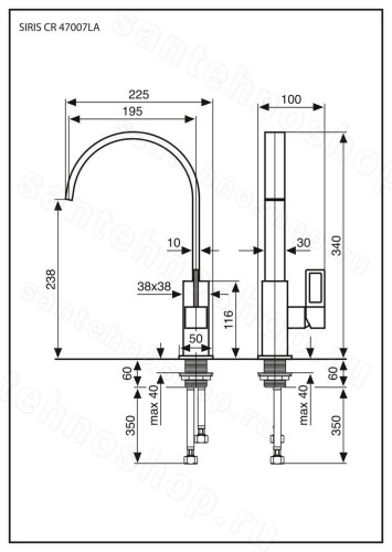 Смеситель для кухни Emmevi Siris 47007LA/CR, хром