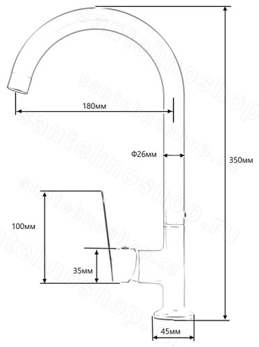 Смеситель для кухни ESKO Calcutta CALC519W, белый