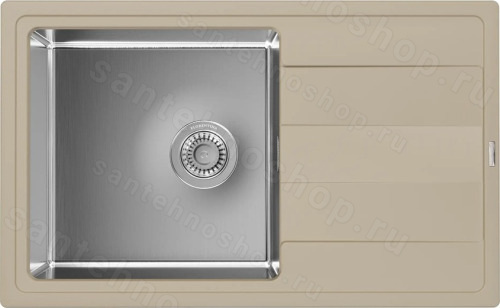 Кухонная мойка Florentina Комби 21.395.D0780.202 78x48 из кварцевого композита и нержавеющей ста