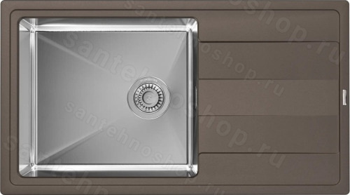 Кухонная мойка Florentina Комби 21.400.D0860.307 86x46 из кварцевого композита и нержавеющей ста