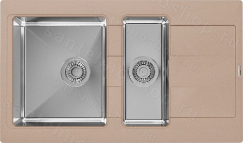 Кухонная мойка Florentina Комби 21.410.D0860.107 86x51 из кварцевого композита, песочный