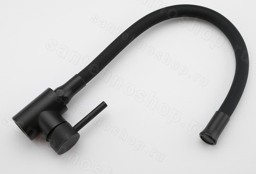 Смеситель для кухни FRAP F40994-6 с гибким изливом, черный с гибким изливом, черный