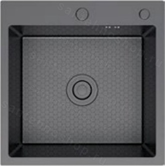 Кухонная мойка FRAP FS5050-9 50x50 стальная, оружейная сталь 50x50 стальная, оружейная сталь
