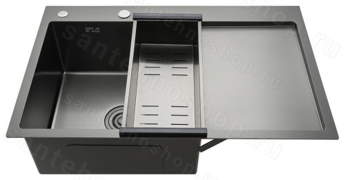 Кухонная мойка GAPPO GS7850-6L 78x50 стальная, графит 78x50 стальная, графит