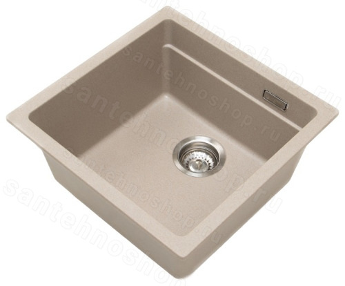 Кухонная мойка Grandex Aqua 500103 46x45 из кварцевого композита, бежевый 46x45 из кварцевого композита, бежевый