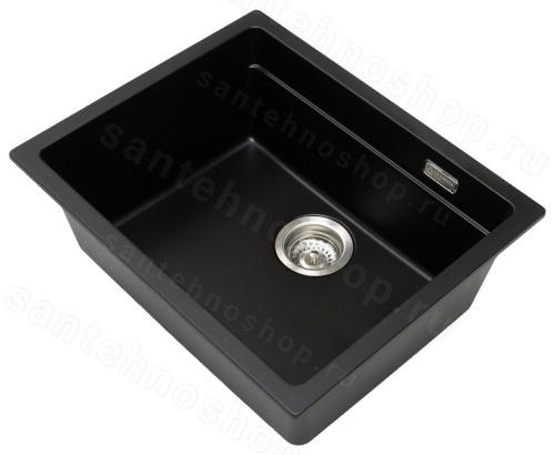 Кухонная мойка Grandex Aqua 500204 56x45 из кварцевого композита, черный 56x45 из кварцевого композита, черный