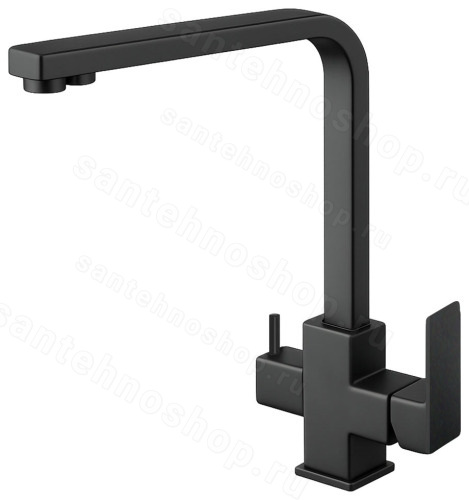Смеситель для кухни FRAP H802 F43802-6 с подключением фильтра, черный