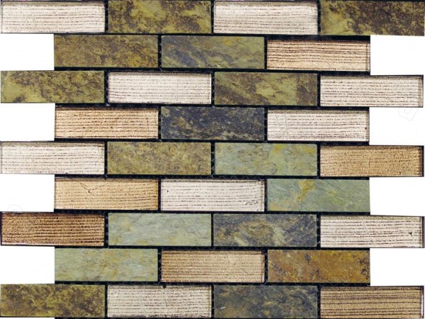 Мозаика L´Antic Colonial Mosaics Tecno Brick Nepal Golden Glass