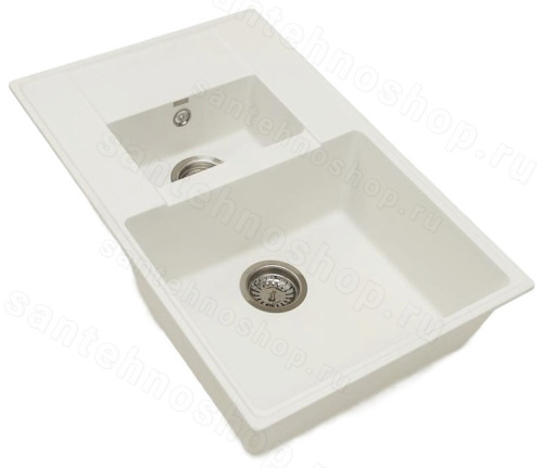 Кухонная мойка Grandex Aqua 600111 78x50 из кварцевого композита, белый 78x50 из кварцевого композита, белый