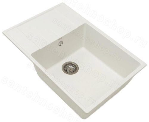 Кухонная мойка Grandex Aqua 600211 76x50 из кварцевого композита, белый 76x50 из кварцевого композита, белый