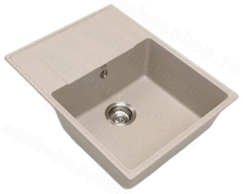 Кухонная мойка Grandex Aqua 600313 65x50 из кварцевого композита, бежевый 65x50 из кварцевого композита, бежевый