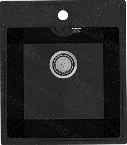 Кухонная мойка Practik PR-425 PR-M-425-004 43x49 из искусственного камня, черный