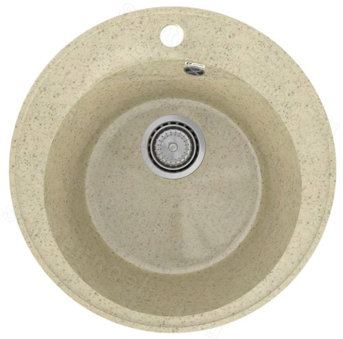 Кухонная мойка Practik PR-475 PR-M-475-002 48x48 из искусственного камня, бежевый