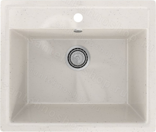 Кухонная мойка Practik PR-565 PR-M-565-001 57x50 из искусственного камня, белый