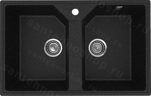 Кухонная мойка Practik PR-M-770-004 77x49 из искусственного камня, черный 77x49 из искусственного камня, черный