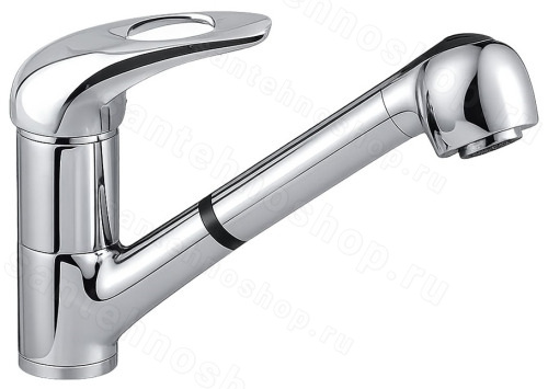 Смеситель для кухни FRAP H02 F6002-B с выдвижным изливом, хром