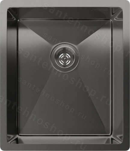 Кухонная мойка Rivelato 3844 UN PVD black 38x44 стальная, черный 38x44 стальная, черный