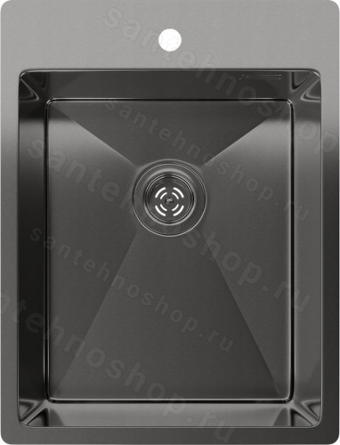 Кухонная мойка Rivelato 3850 PVD black 38x50 стальная, черный 38x50 стальная, черный
