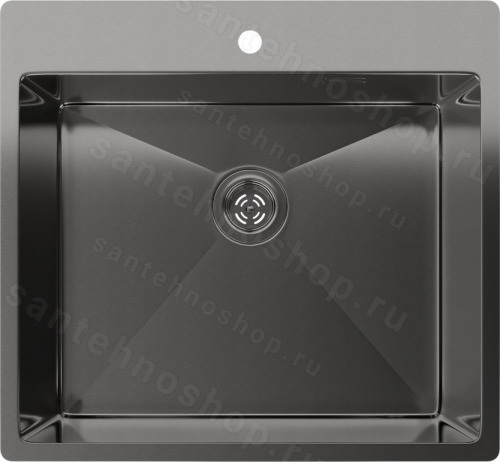 Кухонная мойка Rivelato 5450 PVD black 54x50 стальная, черный 54x50 стальная, черный