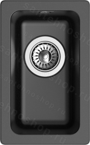 Кухонная мойка Rivelato BK-25 nero 31x46 из кварцевого композита, черный 31x46 из кварцевого композита, черный