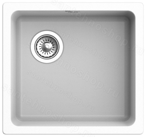 Кухонная мойка Rivelato BK-45 brina 49x46 из кварцевого композита, иней 49x46 из кварцевого композита, иней