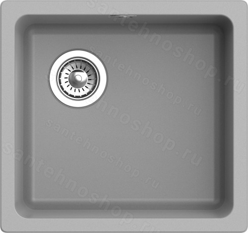 Кухонная мойка Rivelato BK-45 grigio metallizzato 49x46 из кварцевого композита, серый металли 49x46 из кварцевого композита, серый металлик