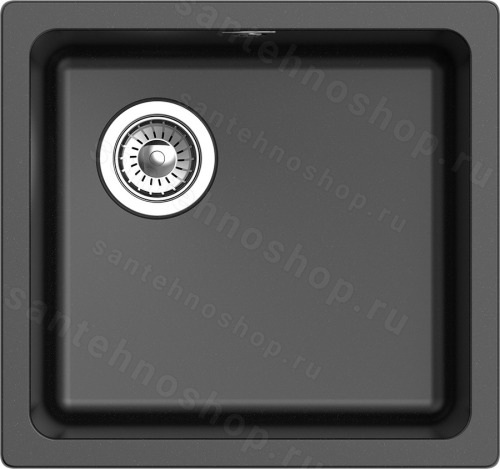 Кухонная мойка Rivelato BK-45 nero 49x46 из кварцевого композита, черный 49x46 из кварцевого композита, черный