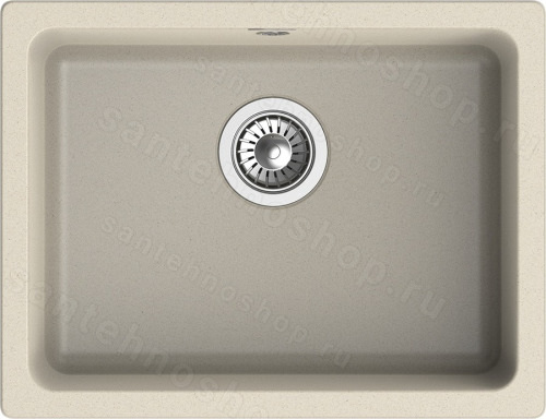 Кухонная мойка Rivelato BK-50 beige scuro 56x43 из кварцевого композита, темно-бежевый 56x43 из кварцевого композита, темно-бежевый