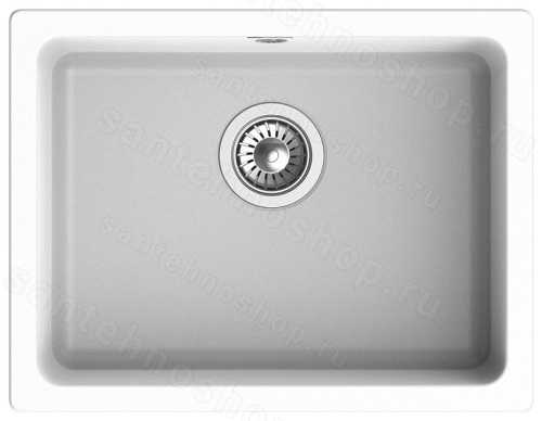 Кухонная мойка Rivelato BK-50 brina 56x43 из кварцевого композита, иней 56x43 из кварцевого композита, иней