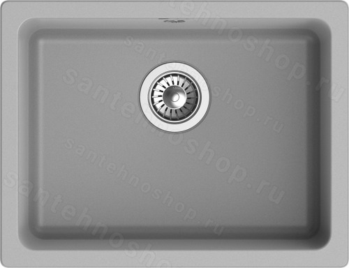 Кухонная мойка Rivelato BK-50 grigio metallizzato 56x43 из кварцевого композита, серый металли 56x43 из кварцевого композита, серый металлик