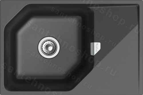 Кухонная мойка Rivelato LS-75 antracite 75x50 из кварцевого композита, антрацит 75x50 из кварцевого композита, антрацит