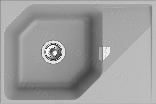 Кухонная мойка Rivelato LS-75 grigio metallizzat 75x50 из кварцевого композита, серый металлик 75x50 из кварцевого композита, серый металлик