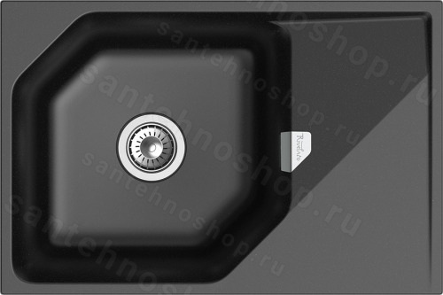 Кухонная мойка Rivelato LS-75 nero 75x50 из кварцевого композита, черный 75x50 из кварцевого композита, черный