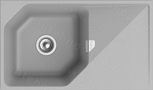 Кухонная мойка Rivelato LS-85 grigio metallizzato 85x50 из кварцевого композита, серый металли 85x50 из кварцевого композита, серый металлик