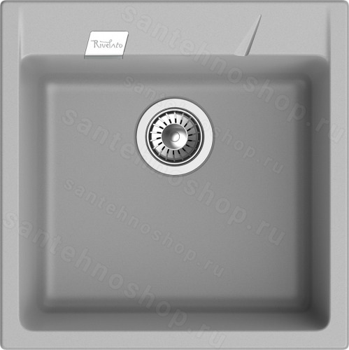 Кухонная мойка Rivelato RM-50 grigio metallizzato 50x51 из кварцевого композита, серый металли 50x51 из кварцевого композита, серый металлик