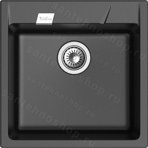 Кухонная мойка Rivelato RM-50 nero 50x51 из кварцевого композита, черный 50x51 из кварцевого композита, черный