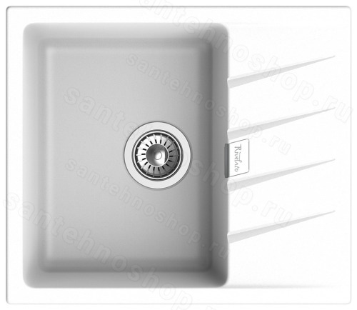 Кухонная мойка Rivelato RM-58 brina 58x50 из кварцевого композита, иней 58x50 из кварцевого композита, иней