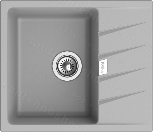 Кухонная мойка Rivelato RM-58 grigio metallizzato 58x50 из кварцевого композита, серый металли 58x50 из кварцевого композита, серый металлик