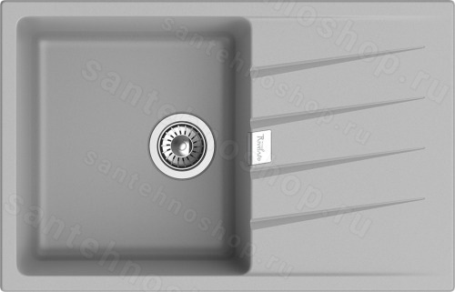 Кухонная мойка Rivelato RM-78 grigio metallizzato 78x50 из кварцевого композита, серый металли 78x50 из кварцевого композита, серый металлик