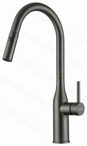 Смеситель для кухни GAPPO G4398-41 с выдвижным изливом, оружейная сталь с выдвижным изливом, оружейная сталь