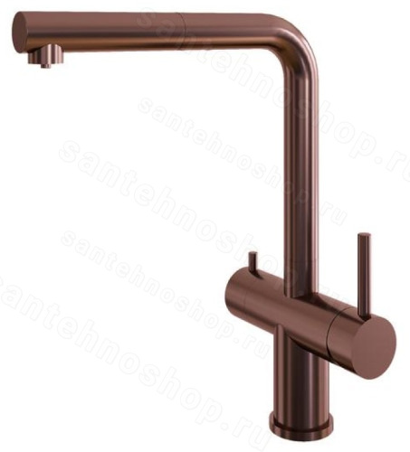 Смеситель для кухни Grandex Aqua Handy-p 9020962 с подключением фильтра и выдвижным изливом, медь