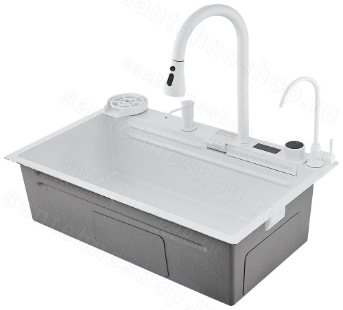 Кухонная мойка Savol S-SC002W 75x46 стальная, белый 75x46 стальная, белый