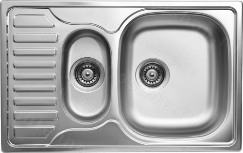 Кухонная мойка UKINOX Комфорт COP780.490 15GT8K 1R 78x49 стальная, хром