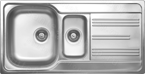 Кухонная мойка UKINOX Гранд GRL980.500 15GT8K -O 98x50 стальная, стальной