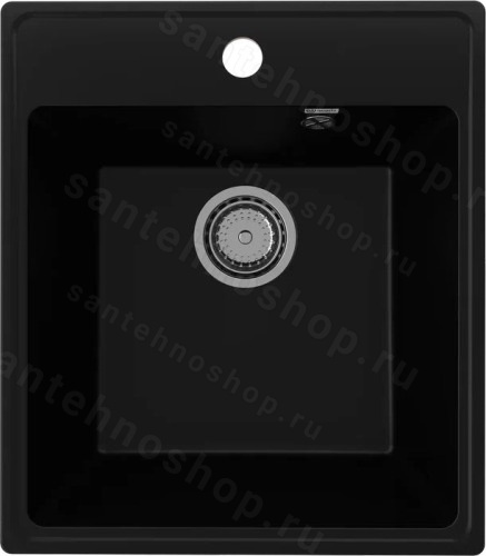 Кухонная мойка Ulgran Quartz forte Forte 425-07 43x49 из кварцевого композита, черный